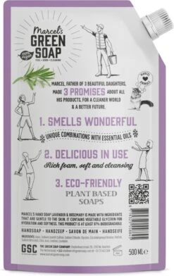 Marcel's Green Soap Handzeep Navulling Lavendel & Rosemarijn - 500 Ml -Lichaamsverzorging Winkel 756x1200