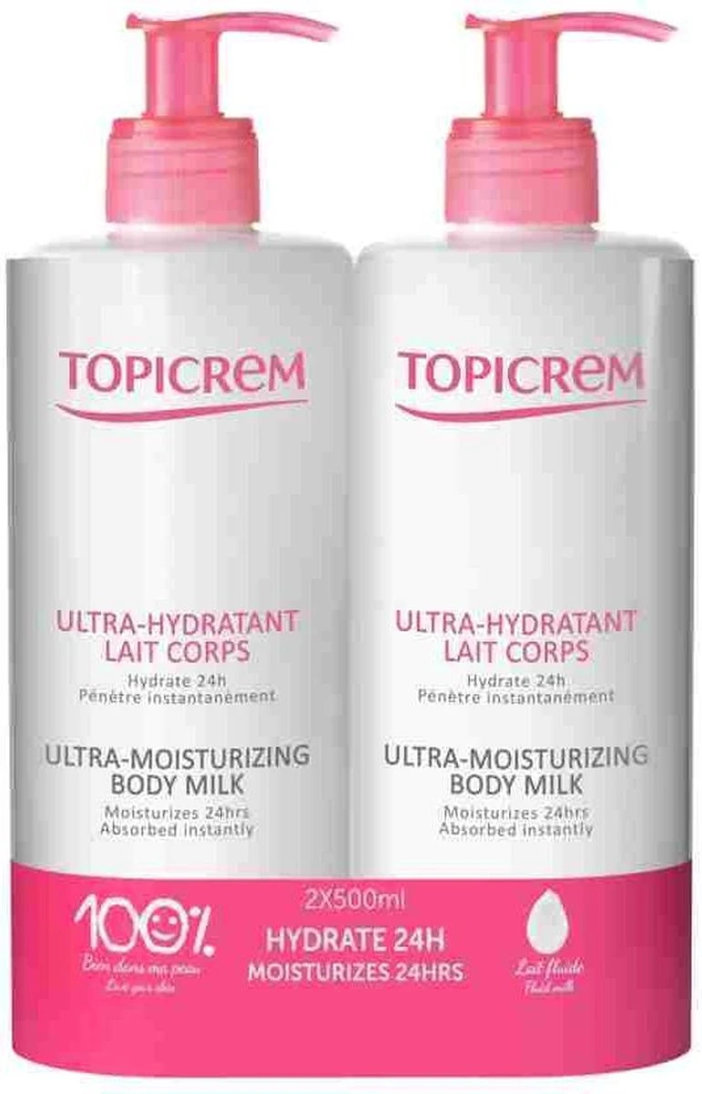 Topicrem Ultra-Moisturizing Body Milk 2x500ml 3 Topicrem Ultra-Moisturizing Body Milk 2x500ml