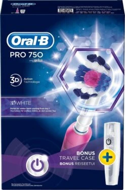 Oral B Oral-B PRO 750 - 3DWhite - Elektrische Tandenborstel - Inclusief Reisetui -Lichaamsverzorging Winkel 789x1200 2