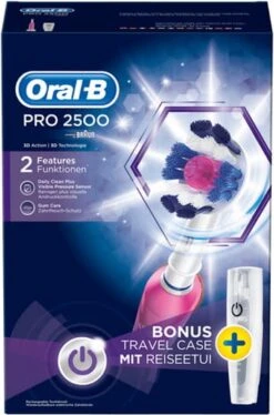 Oral B Oral-B PRO 2500 3D - Elektrische Tandenborstel - Roze -Lichaamsverzorging Winkel 792x1200 6