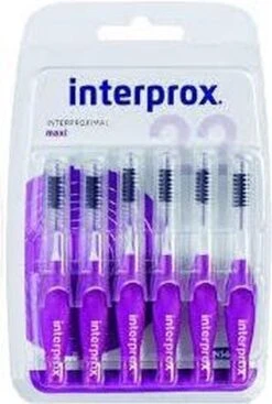 Interprox Premium Maxi 6mm Paars - 6 Stuks -Lichaamsverzorging Winkel 807x1200