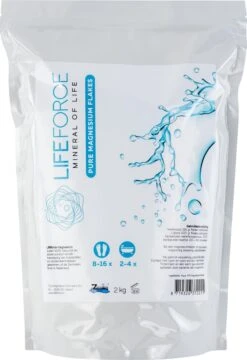 Lifeforce Magnesium Vlokken / Flakes / Badzout (2 Kg) | Puur Zechstein - Magnesiumchloride 100% Natuurlijk En Zuiver