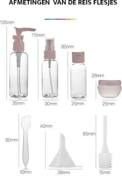 YONO Reisflesjes Set - Navulbare Reisflacons In Verschillende Maten Met Toilettas - Spray Flesjes En Cosmetica Potjes Voor Handbagage Vliegtuig -Lichaamsverzorging Winkel 829x1200