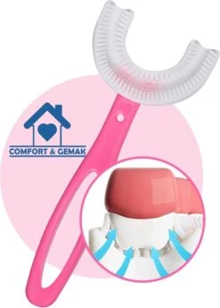 Tandenborstel Voor Kinderen - Eenvoudig, Hygiënisch En De Oplossing Voor Tandenpoetsen Bij Kinderen - BPA Vrij - ROZE - 2 Tot 6 Jaar