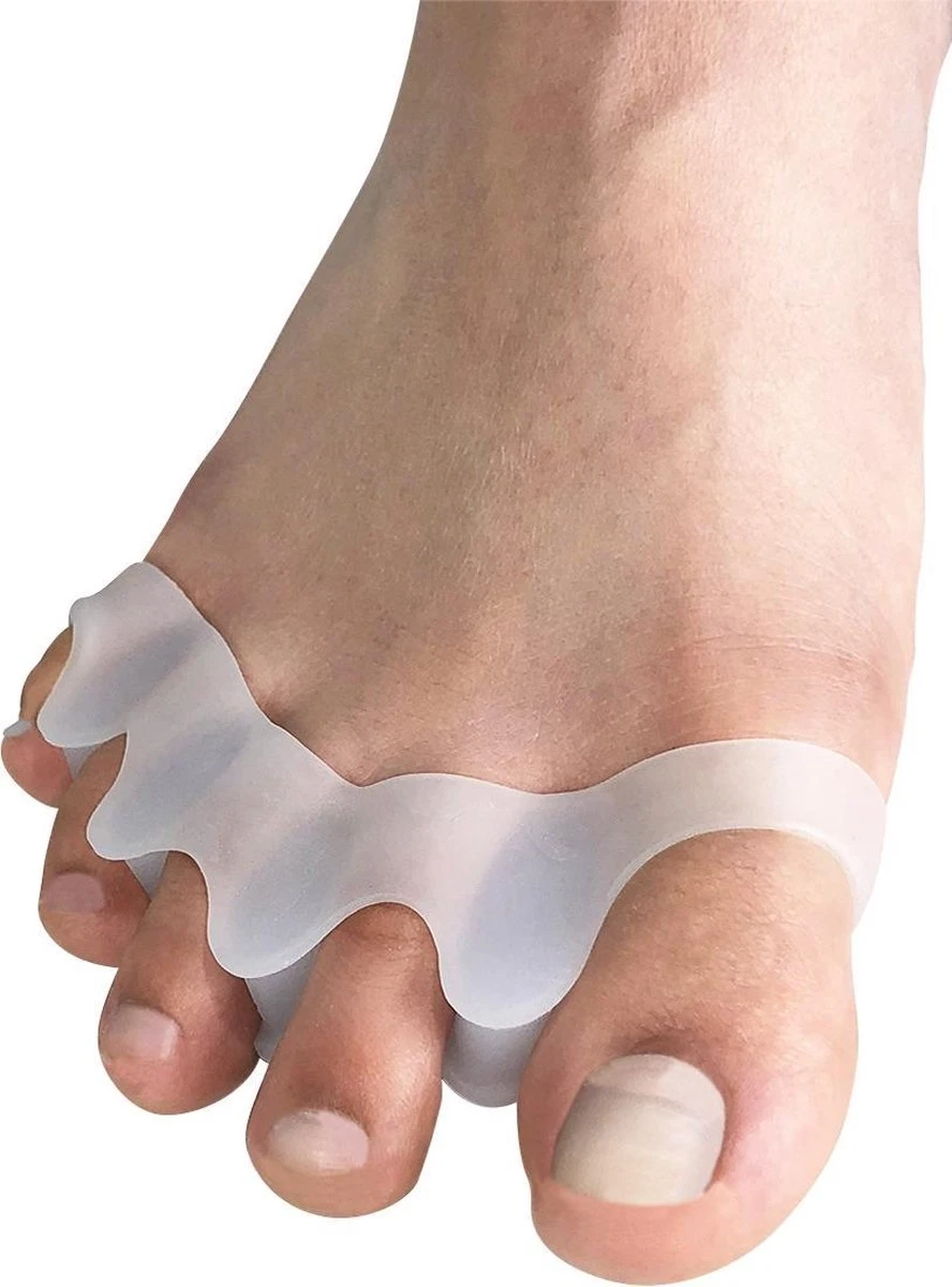 Scarlet Health | Teenspreider "Spreader III"; 1 Paar (2 Stuks) Gelhouder Van Zachte Siliconen; 5-teen Spreider Voor Hallux Valgus, Hamertenen, Kogelvormige Tenen. Vaandel 3 Scarlet Health | Teenspreider "Spreader III"; 1 Paar (2 Stuks) Gelhouder Van Zachte Siliconen; 5-teen Spreider Voor Hallux Valgus, Hamertenen, Kogelvormige Tenen. Vaandel