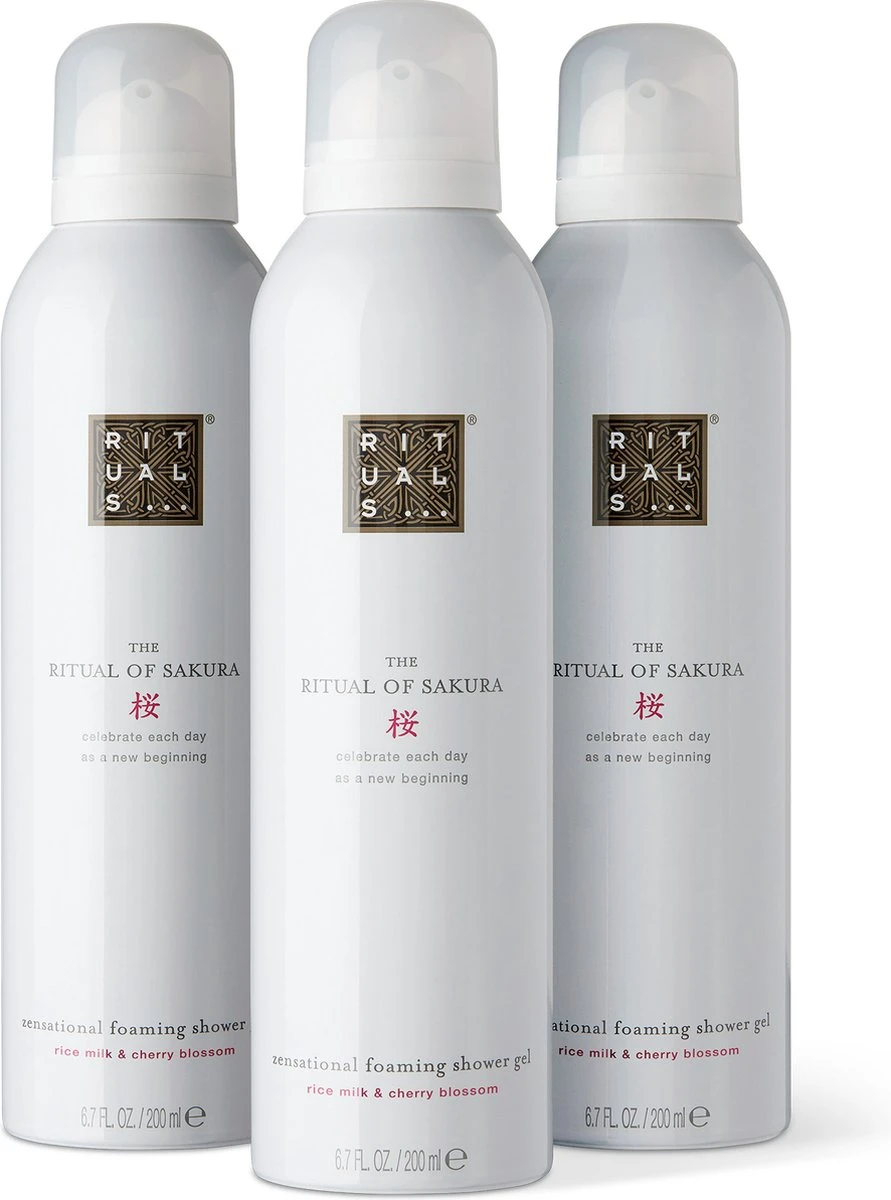 RITUALS The Ritual Of Sakura Shower Foam Value Pack (3 Stuks) 3 RITUALS The Ritual Of Sakura Shower Foam Value Pack (3 Stuks)