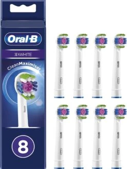 Oral B Oral-B 3D White - Met CleanMaximiser-technologie - Opzetborstels - 8 Stuks - Brievenbusverpakking -Lichaamsverzorging Winkel 899x1200 4