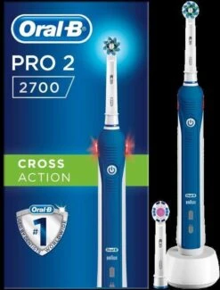 Oral B Oral-B Pro 2 2700 CrossAction - Elektrische Tandenborstel - Blauw, Wit -Lichaamsverzorging Winkel 911x1200 2
