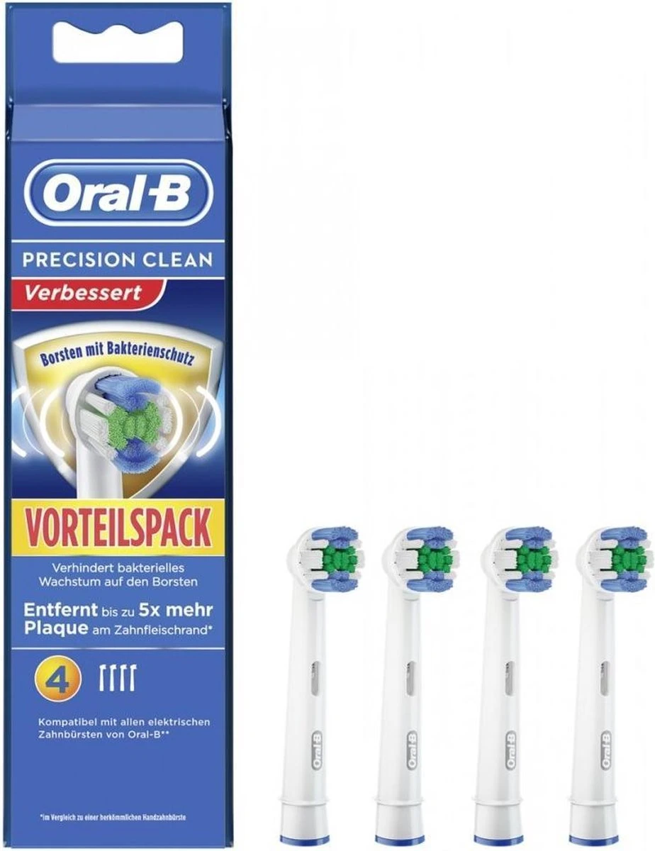 Braun Oral-B Precision Clean 4 Stuk(s) Wit Opzetborstel 3 Braun Oral-B Precision Clean 4 Stuk(s) Wit Opzetborstel