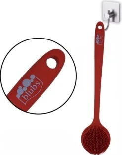 Blubs® – Badborstel – Dry Brush – Rug Scrubber – Lichaamsborstel – Rugborstel Douche Met Steel – Huidborstel – Rugborstel Kunststof – Badborstel Met Steel – Doucheborstel Met Steel – Siliconen Borstel – Droogborstel – Massage – Rood -Lichaamsverzorging Winkel 945x1200