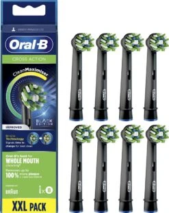 Oral B Oral-B CrossAction - Met CleanMaximiser-technologie - Opzetborstels - Zwart - 8 Stuks -Lichaamsverzorging Winkel 952x1200 2