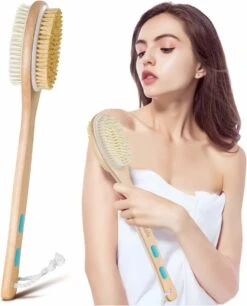 Fesio Lichaamsborstel Met Lange Steel - Dubbelzijdig - Dry Brushing Rugborstel/Badborstel/Doucheborstel/Huidborstel - 43 Cm -Lichaamsverzorging Winkel 970x1200 3