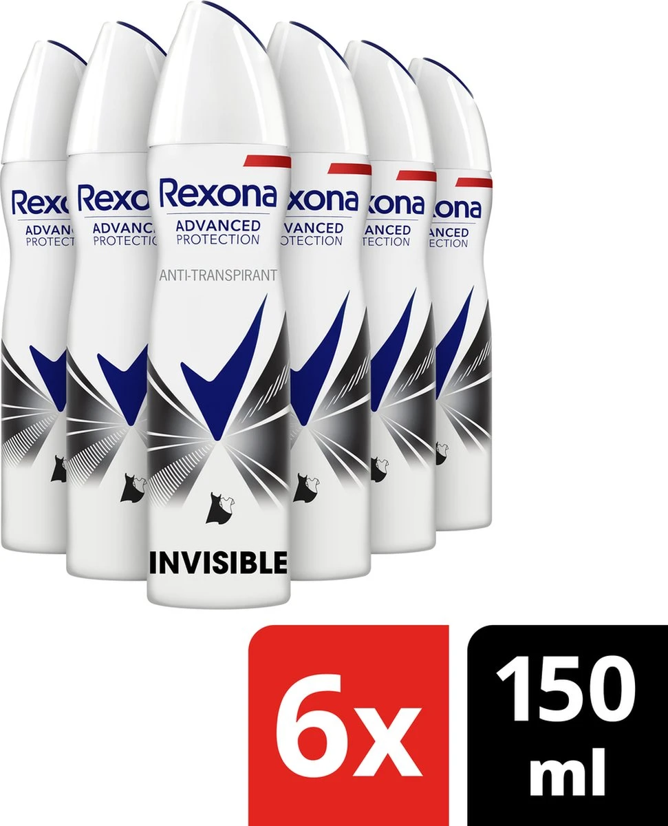 Rexona Women Invisible Diamond Deodorant - 6 X 150 Ml - Voordeelverpakking 13 Rexona Women Invisible Diamond Deodorant - 6 X 150 Ml - Voordeelverpakking - Afbeelding 11
