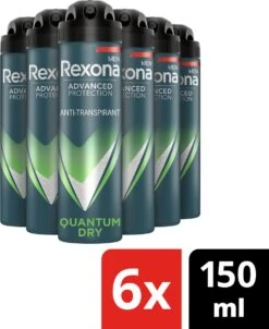 6x Rexona Men Deodorant Spray Quantum Dry 150 Ml -Lichaamsverzorging Winkel 980x1200