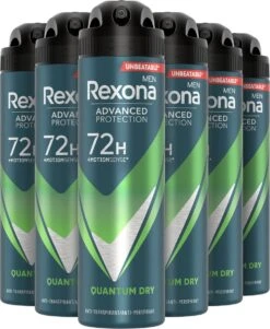 6x Rexona Men Deodorant Spray Quantum Dry 150 Ml